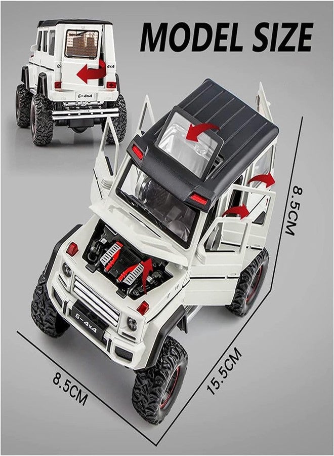 سيارة AMG 4X4 من Coelon Exclusive Alloy بمقياس 1:32 مصنوعة من المعدن المصبوب، نموذج سيارة لعبة، تعمل بالسحب للخلف مع أبواب قابلة للفتح وإضاءة، ألعاب سيارات للأطفال - Image 2